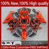 MOTO BODY PER KAWASAKI NINJA OEM ZX600C ZX636 ZX 6R 6 R 600CC 05-06 Bodyworks 7No.23 ZX600 ZX 636 ZX-6R 2005 2006 ZX-600 ZX-636 600 cc ZX6R 05 06 ABS Kit carenatura Arancione nero