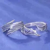 Ángel/demonio pareja anillos abiertos ajustable para mujeres hombres amante compromiso boda San Valentín regalo M6H1 G1125