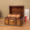 Jewelry Pouches Bags Map Pu Leather Storage Box Vintage Wood With Lock Luxury Nordic Case Bed Big Decor Gift Eloi22