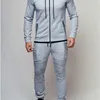 Automne Hiver Chaud Jogging Costumes Pour Hommes En Plein Air Sport Porter Running Gym Set Hoodies Et Pantalons 201210