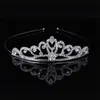 Kızlar kristal tiara taç rhinestone kafa bandı saç bantları kadın parti mücevher aksesuarları prenses kristal tiara başlık rra2866 1959272