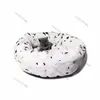 Letter Pattern Dog Pads Soft Velvet Kennels Classic Casual Round Pet Mats Simple Warm Cushion For Pets