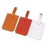 300st Pås delar Travel PU Square Bagage Tag Mix Color Suitcase ID Addres Holder Bagage Boarding Portable Label