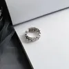 Pierścienie klastra szerokie pierścień biżuteria mody duży kciuk srebrny kolor Pusty Cool Cool Girls Korean Finger Jewellery3719611