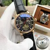 P-009 43 * 13 ملليمتر montre دي luxe رجل الساعات التلقائي الحركة الميكانيكية 316L غرامة الصلب حالة العجل watchband فاخرة ووتش المعصم