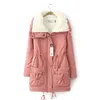 Winter Parka Women Cotton Coat Warm Jacket Pink Plus Size Top Korean Fashion Clothing Autumn Coats Black Outwear JD667 211130