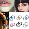 2 stycke falsk näsa ring goth punk läpp öron näsa klämma på falsk septum piercing näsa ring hoop läpphoop ringar örhängen