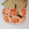 Simualtion European Tea Rose Flower Bud Small Bouquet Diy Headdress Artificial Roses Silk Flowers for Gift Box Decor Material Accessories