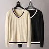 Męski projektant dzianin wiosna i jesienne klasyczne koszulka Knitt Mężczyźni i kobiety pullover swetry moda