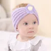 Winter Warm Stirnband für Baby Wolle Stricken Stirnbänder Wolle Gestrickte Elastische Haarbänder Kopfbedeckung Mädchen Blumen Stirnband