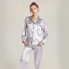 春の女性のパジャマのシルクパジャマの女性パジャマドロップシップPajamasの女性寝室夏のパジャマの女性Pijama Bannirou x0526