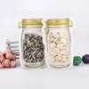 Wiederverwendbare Food-Speicher-Reißverschluss Taschen Mason Jar-Form Snacks luftdicht Dichtungsschoner auslaufsicher Küchenorganizer-Taschen vier Größen