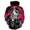 Herfst / Winter 2021 Nieuwe Duivel Clown 3D Gedrukt Hoodie Losse Fat Guy Pullover Halloween Man