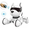 Smart Talking RC Robot Hund Walk Dance Interactive Pet Valp Fjärrkontroll Röststyrning Intelligent leksak för barn 220107