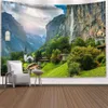 Bela paisagem natural tapeçaria parede pendurado madeiras impressos pano de arte parede decoração mural mural esteira cobertor