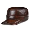 brown leather cap men