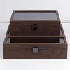 Watch Boxes & Cases Tan Yunzhiyuan Manufacturer Spot BBack Walnut Leather 61012 Wooden Jewelry Storage DisplayWatch Box Deli22