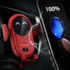 Wireless Charger Smiley Car Automatic Sensing To Open Arms Car Air Outlet Mobile Phone Holder 4 Colors For Choosea50A36