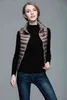 Slim Kobiety Down Kamizelki Wiosna Jesień Bez Rękawów Duck Coat Stand-Up Collar Kamizelka Plus Size Vest NRZ294 211216