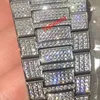 Erivel Full Diamonds Watch Men Automatic Automatic ETA Self Movement Luxury Out Out Watches Gapphire Glass with Box and Papers257F