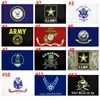 Nieuw US Army Flag USMC 13 Styles Direct Factory Groothandel 3x5FTS 90x150cm Air Force Skull Gadsden Camo Leger Banner US Marines EWB6629