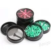 63mm Métal Tabac Fumer Herb Grinder En Alliage D'aluminium Crusher Abrader Avec Clear Top Fenêtre Éclairage Grinders 5 Couleurs BH4841 TQQ