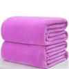 Couvertures en molleton de flanelle chaude douce couvre-lit solide en peluche hiver serviette d'été couette couverture pour lit canapé EWB6057