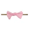 Baby Girls Small Bow Nylon Headband Spädbarn Hårtillbehör Handtied Bows Toddlers Tiara Present Nylon Bows Headband