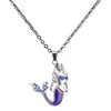 Crystal Mermaid Color Changing Temperatuur Sensing Ketting Stemming Vrouwen Kinderen Kettingen Mode-sieraden Will En Sandy