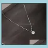 Chains Necklaces & Pendants Jewelrychains Fashion Luck Bead Chain Necklace Clavicle "Lucky" Letter Charm For Women Jewelry Gifts S-N554 Drop