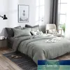 AB side bedding solid simple bedding set Modern duvet cover set king queen full twin bed linen brief bed flat sheet Factory price expert design Quality Latest Style