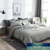 AB Side Pościel Solidna Prosta Pościel Zestaw Nowoczesna Duvet Cover Set King Queen Full Twin Bed Linen Krótki łóżko Płaska Arkusz Cena Ekspert Projekt Quality Najnowszy styl