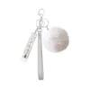 Keychains Puller With Plush Pompom Wristlet Keychain Bank Card Grabber ATM Clip For Long Nails Ornament Miri22