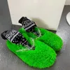 2021 Automne hiver plate talon pantoufles de laine femmes sandales de fourrure confort extérieur chaussures de loisirs