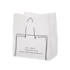 Sacs de stockage 50 PC / lot Sac en plastique transparent avec poignée pour magasin de magasin alimentaire à emporter emballage d'affaires paquet entier merci Yo270R