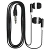 Black Colorful IN Ear Wired Stereo Earbuds Earphones for Phone MP4 for Museum Bus Train Plane One Time USE Disposable Earphone