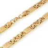 Brincos de colar de moda Menina Mulheres 6mm Correntes de aço inoxidável de ouro de 6 mm Conjuntos de pulseiras bizantinas