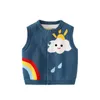 Mudkingdom bébé garçons filles gilet cardigan mignon arc-en-ciel tricot pour printemps décontracté tops vêtements pour enfants automne hiver 211201