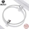 BISAER Niedlicher Welpe Charms 925 Sterling Silber Hund Tier Perlen Anhänger DIY Armbänder Halskette 2020 Schmuck EFC388 Q0531