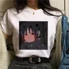 Японские аниме прохладный футболку женщин Учиха Саске уличная одежда графика свободная пара смешные топы старинные футболки