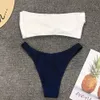 2020 Yeni Seksi Bikini Mayo Kadınlar Mayo Kapalı Omuz Bikini Seti Flaş Düşük Bel Mayo Yaz Beachwear Yüzme Takım Y0220