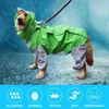 Dog Raincoat Waterproof Dog Suits Dot Rain Cape Pet Clothing For Big Dogs Hooded Jacket Poncho Pet Rain Coat for Summer 211106