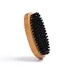 MOQ 100 PCS LOGO Personnalisé Bambou Visage Cheveux Barbe Brosse avec 100% Nylon Poils Respectueux De L'environnement Sans Animaux Brosses Pour Le Visage pour Hommes Toilettage