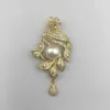 Sinya Real Pearl Brooch phoenix bird of wonder design fine jewelry for women Mum Ladies 11mm big pearl color optional