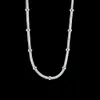 Collar de cadena de serpiente de plata de ley 925, 18/20 pulgadas, 1,2/2mm, para mujer, hombre, joyería de compromiso de boda a la moda