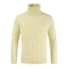 Mäns Tröjor S-3XL Stora och Tall Size Mens Jumpers Slim Fit Turtleneck Twisted Strikked Pullover Streetwear Classic Christmas Sweater Män