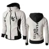 Automne et hiver pour hommes Pearly PG Golf Print Jacket Chaud Coupe-vent Double Zipper Design Hommes Manteau à col roulé à capuche 211214