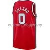 Mens Women Youth Damian Lillard #0 Swingman Jersey stitched custom name any number Basketball Jerseys