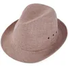 Newsunscreen Chapéus Soft Brim Stingy Fedora Panamá Chapéu Unisex Verão Ao Ar Livre Viagens Praia Sombra Sun Caps Moda Sólida Cap EWC7535