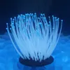 Acquario Decorazioni incandescenti Effetto pianta artificiale in silicone Anemone di mare per ornamento decorativo per acquari